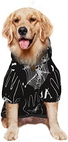 קפוצ'ון גדול של כלב אויג'ה-חתול-דפוס חיות מחמד סוודר עם כובע עם מעיל תלבושת חתול רך