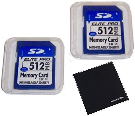 עלית זיכרון 2 מארז 512 מגה-בייט כרטיסי זיכרון תואמים לכרטיסי זיכרון של 512 מגה-בייט, 2 מארז כרטיסי זיכרון ומארזים עם בנוי