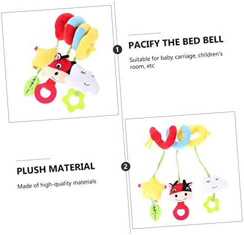 גארנק 1 PC מיטת בעלי חיים סביב צעצועי טבעת לתינוקות תלויים צעצועים לתינוק צעצוע חינוכי צבעוני צבעוני פלאש פלאש כלי שיניים