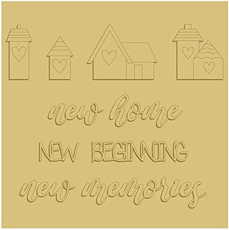3 חדש בית חדש התחלה חדשה זכרונות חדשים לא גמור עץ מגזרת בית דלת קולב צורת בד סגנון 1 אמנות 1