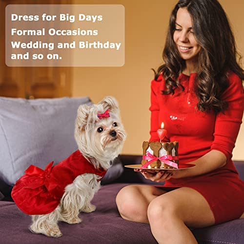 שמלת כלבים, אופנה בגדי כלבים לחיית מחמד לילדה כלבים קטנים, שמלות נסיכת כלבלב של יום האם נקבה, צ'יוואווה