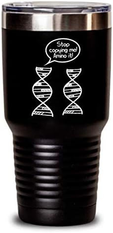 גנטיקאי כוס - רעיון מתנה של גנטיקה מצחיקה - מתנה לביולוגיה - DNA Tumbler - מתנת חנון מדע - תפסיק להעתיק אותי, אמינו זה